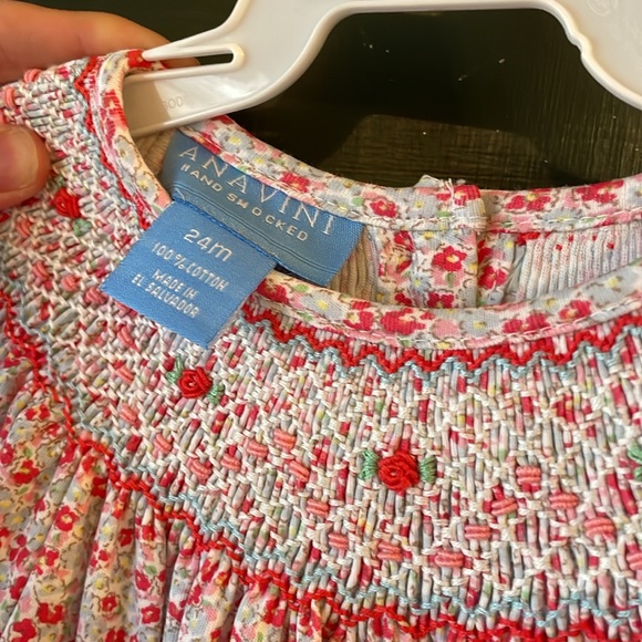 Anavini New With Tags Hand Smocked Dress 24 Month - Picture 2 of 4